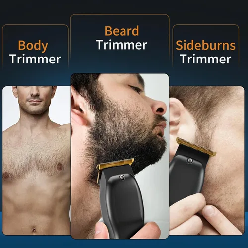 Miniatura 12 de Recortador de Barba Elehomyou para Hombres - Recortadores de Pelo y Navaja Recargables para Hombres, Cortapelos Inalámbrico para Rostro, Cuello