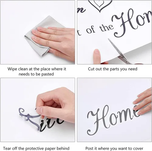 Miniatura 9 de PLIGREAT Calcomanías de pared con texto en inglés "Hello & Welcome Quotes", calcomanías de pared de vinilo removible para el hogar, oficina, lugar