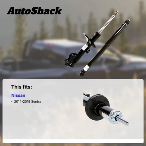 Miniatura 2 de AutoShack Amortiguadores traseros - lado del conductor y del pasajero para Nissan, Sentra 2014-2019, FWD L4 1.8L