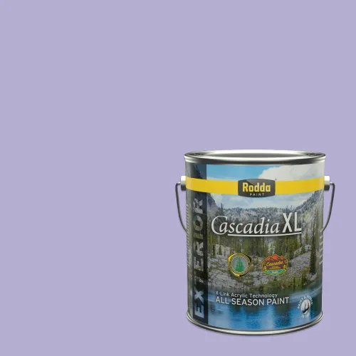 Miniatura 153 de Rodda Paint CASCADIA XL Pintura e imprimación de satén exterior en uno, cuarto de galón, bikini lavanda