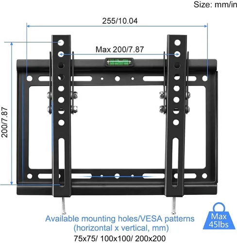 Miniatura 2 de Soporte de pared para TV Suptek con inclinación para la mayoría de pantallas LED, LCD y plasma de 14 a 42 pulgadas con VESA máx. de 200 x 200 mm