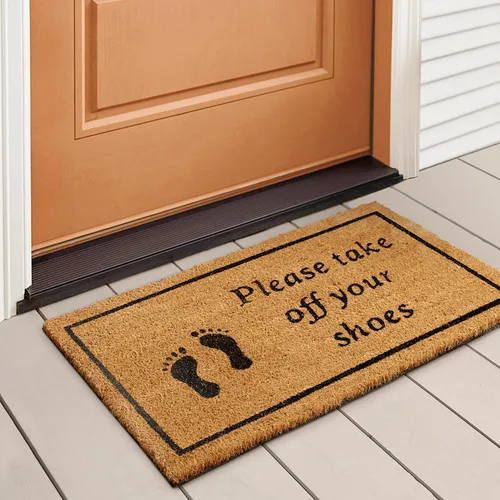 Miniatura 11 de LuxUrux Alfombra de Fibra de Coco de Bienvenida - Respaldo Extra Resistente, 17'' x 30'' Alfombra Natural para Puerta - Fácil de Limpiar, Hermoso