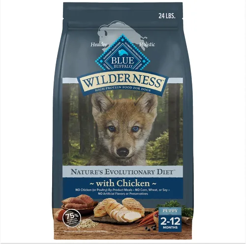 Miniatura 15 de Blue Buffalo Wilderness Puppy - Alimento seco para perros con alto contenido de proteínas con pollo real, sin granos, fabricado en los Estados