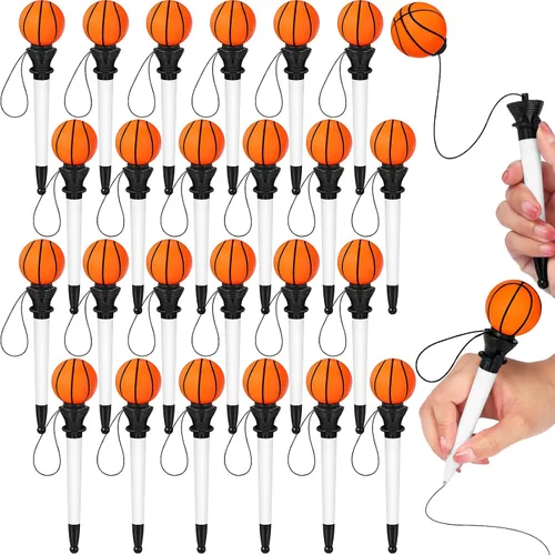Miniatura 10 de Lincia 24 bolígrafos deportivos divertidos, bolígrafo de plástico a granel, para fútbol, baloncesto, béisbol, fútbol, tenis, golf, para fiesta