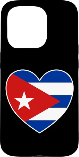 Miniatura 14 de iPhone 13 Pro Max I Heart Cuba - Divertida funda con bandera cubana