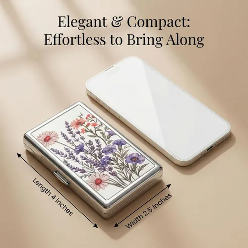 Miniatura 8 de Vintage Art Deco - Funda versátil para tarjetas y efectivo, cartera delgada de metal para mujeres y hombres, tarjetas de visita de identificación