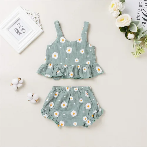 Miniatura 7 de Conjunto de ropa de verano para bebés y niñas pequeñas