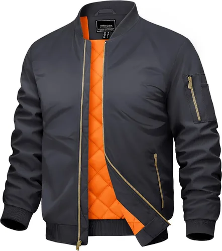 Miniatura 8 de CRYSULLY Chaqueta para hombre Otoño Invierno Espesar Cortavientos Chaquetas Bomber Abrigos Acolchados