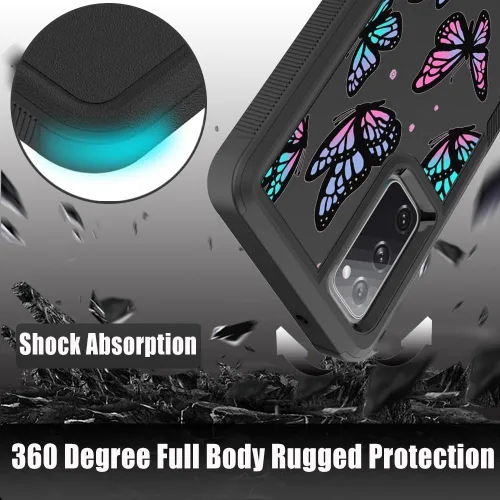 Miniatura 5 de Funda para teléfono Galaxy S20 FE 5G, funda de mariposa para Samsung Galaxy S20fe, funda resistente para Samsung S20 FE 5G/4G, funda protectora