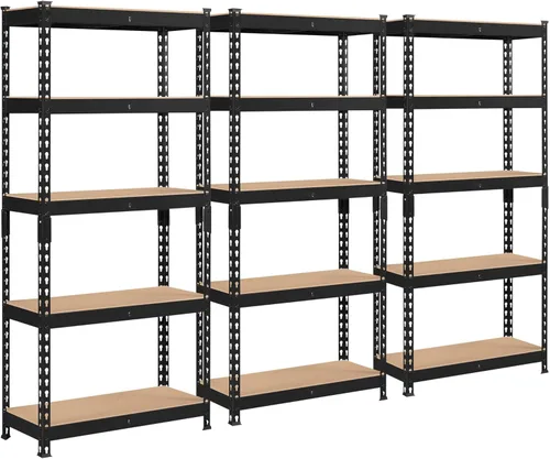 Miniatura 12 de Topeakmart 4 estantes utilitarios de 5 niveles, estantes de almacenamiento de metal, estantería de garaje, estantes de almacenamiento ajustables