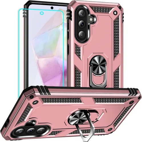 Miniatura 28 de Yiakeng Funda para Galaxy A32 5G, Samsung A32 5G, fundas protectoras de grado militar con anillo para Samsung Galaxy A32 5G (verde militar)