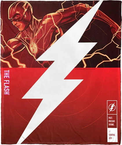 Miniatura 12 de Northwest DC - The Flash - Manta de seda táctil, 50 x 60 pulgadas, Batman y Flash