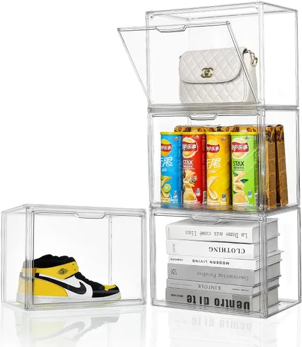 Miniatura 15 de Attelite Organizador de almacenamiento de bolsas y bolsos de plástico para armario, vitrina de acrílico transparente con puerta magnética