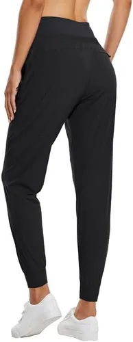 Miniatura 2 de BALEAF Pantalones deportivos ligeros de senderismo para mujer, cintura alta, 5 bolsillos con cremallera, de secado rápido, para viajes, atléticos