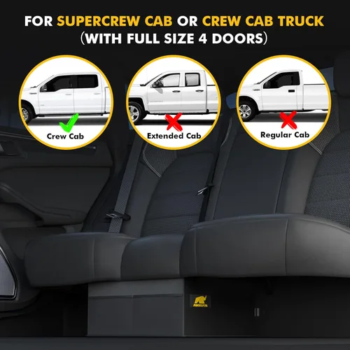 Miniatura 5 de MIKKUPPA Almacenamiento bajo asiento para camioneta - Reemplazo para Ford F150 F250 F350 2015-2024, bolsa organizadora de caja de herramientas