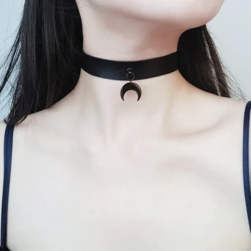 Miniatura 6 de HEXALOVA Gargantilla negra gótica gargantilla de piel sintética collares de cruz para mujeres y niñas joyería punk emo para hombres collares