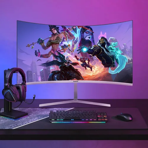 Miniatura 7 de Gawfolk 27 Pulgadas Pantalla de PC para Computadora, Monitor Curvo para Juegos de 280Hz, FHD 1080p 1ms, FreeSync, 98% sRGB, Ángulo de Vista de 178°