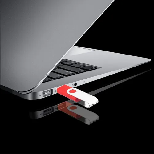 Miniatura 4 de EASTBULL - Unidad flash USB de 1 GB, 1 unidad de pulgar USB 2.0 giratoria USB Stick Memory Stick Metal Thumb Drive (rojo)
