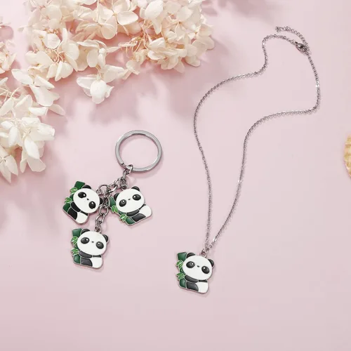 Miniatura 2 de Collar de panda para niñas, encantador llavero panda pulsera panda regalo para adolescentes