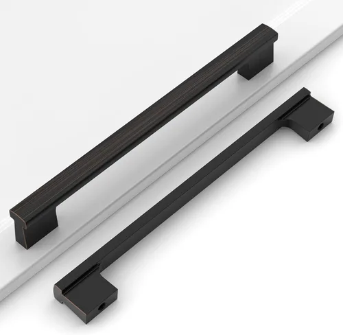Miniatura 20 de Paquete de 12 tiradores para gabinete de 4 pulgadas (102mm) de níquel satinado cepillado, accesorios para gabinetes de cocina, cajones, cómodas