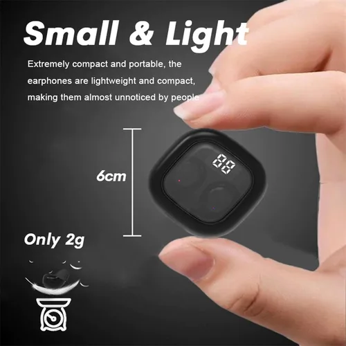 Miniatura 2 de Invisible Mini Wireless Bluetooth Earbuds - Ultra Compact Discreet Design, Comfort Fit for Small Ears, Side Sleep & Work Compatible