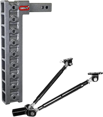 Miniatura 11 de Gancho dual para receptor de descarga 300 Series 2" Clase IV 10K, ajuste dual de posición de remolque, incluye dos ganchos de 5/8 pulgadas