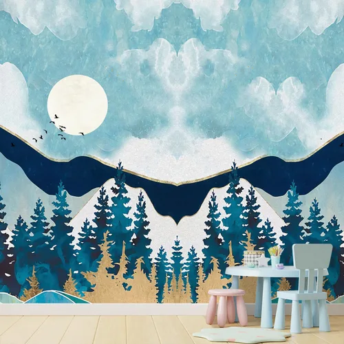 Miniatura 29 de SIGNFORD - Papel tapiz de diseño de bosque, removible para dormitorio o sala de estar, 100 x 144 pulgadas Bosque1-1911-m17