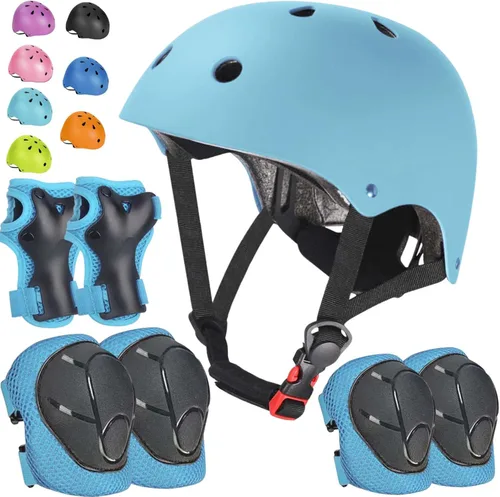 Miniatura 9 de Set de Casco de Bicicleta para Niños, Casco Ajustable para Niños de 3 a 15 Años, para Niños Pequeños, Niños y Niñas, para Varios Deportes, Negro