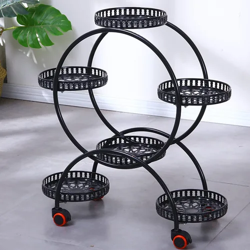 Soporte de metal para plantas de interior y exterior, estante alto para flores, soportes para macetas con múltiples estantes de hierro forjado,