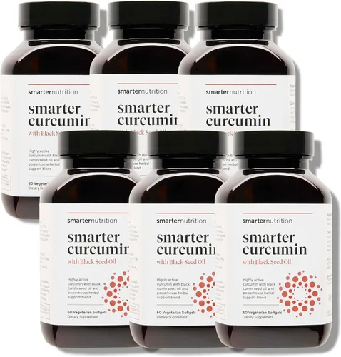 Miniatura 11 de SMARTERNUTRITION Cápsulas blandas de curcumina – Suplemento vegano de alta absorción de 400 mg de cúrcuma + aceite de semilla negra y jengibre – 95%