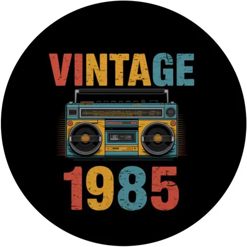 Miniatura 3 de Vintage 1985 Boombox Retro Music Cassette Style PopSockets Adhesive PopGrip