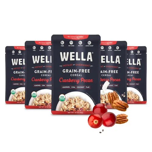 Miniatura 10 de Wella Alternativa de Avena de Cereales, Cereal Caliente para Desayuno Sin Gluten, Paleo Orgánico Sin Granos Vegano Alto en Proteínas Superalimento
