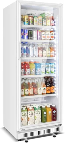 Miniatura 27 de 35.42" W Commercial Under Counter Beverage Refrigerator, 2 Glass Door Back Bar Cooler, Built-in/Freestanding 7.4Cuft Drink Fridge with LED Light