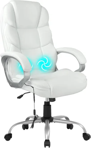 Miniatura 13 de FDW Silla de oficina para computadora, respaldo alto, ergonómica, ajustable, silla de escritorio giratoria de piel sintética ejecutiva con Negro
