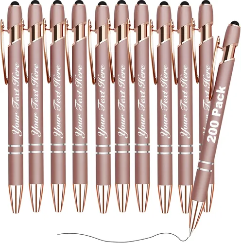 Miniatura 17 de 10 bolígrafos personalizados personalizados con nombre y texto, bolígrafos personalizados con punta de lápiz digital grabado, regalo para mujeres