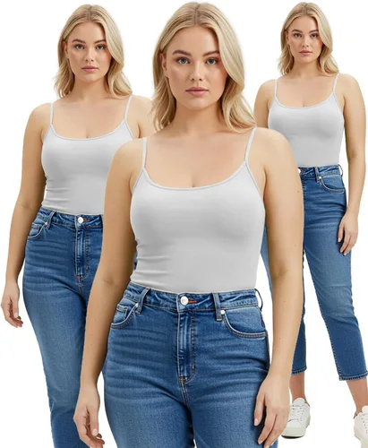 Miniatura 2 de Emmalise Camisola larga casual básica para mujer, con tirantes ajustables, top en capas