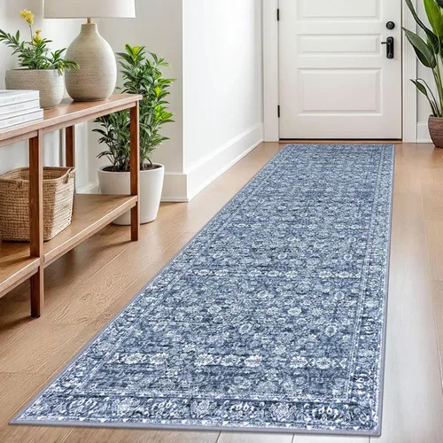 Miniatura 26 de SIILOOM Alfombra antideslizante de pasillo moderna de 2 x 5, súper suave, para pasillos, decoración para cocina, alfombras para pasillos sin 2-Verde