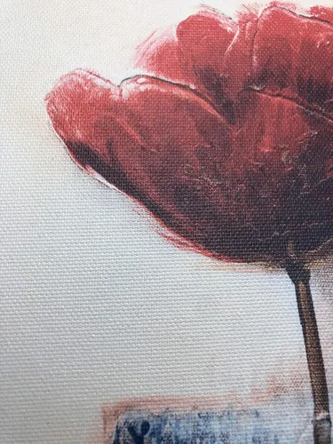Miniatura 7 de Wieco Art Arte de pared enmarcado con encanto, impresiones en lienzo de primavera, pinturas al óleo florales abstractas sobre lienzo, arte de pared