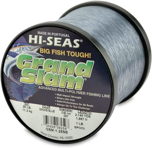 Miniatura 9 de Sedal de Pesca de Monofilamento HI-SEAS Grand Slam - Fuerte y Resistente a la Abrasión en Transparente, Rosa, Verde, Azul Ahumado, Amarillo