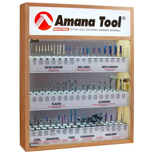Amana Tool - AMS-CNC-52 - Colección de brocas para enrutador CNC maestro, vástago de 52 piezas de 1/4"