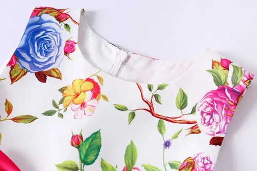 Miniatura 3 de LLQKJOH Vestido de niña con volantes de encaje para boda, vestidos de dama de honor
