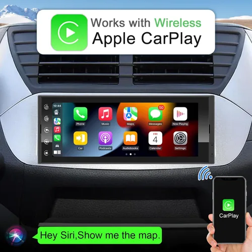 Miniatura 2 de Estéreo de coche de doble DIN de 10 pulgadas inalámbrico CarPlay inalámbrico Android Auto, pantalla táctil QLED Android Radio reproductor multimedia