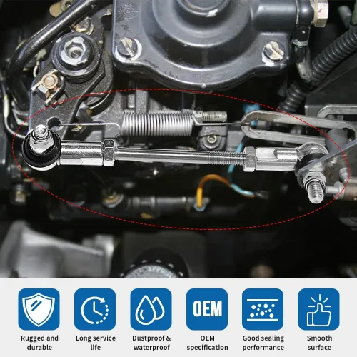 Miniatura 2 de Varilla de enlace del acelerador para Dodge 5.9 Cummins 1989-1991.5, kit de varillaje de acelerador ajustable de aluminio que reemplaza
