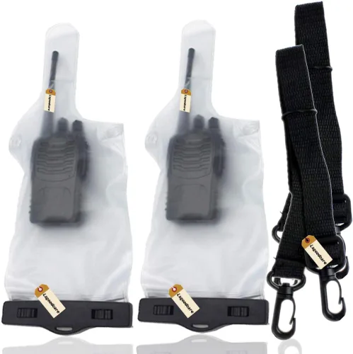 Lsgoodcare 2 fundas portátiles de radio bidireccional, impermeable, a prueba de lluvia, compatibles con Motorola Kenwood Midland UV-3R UV-5R PX-888