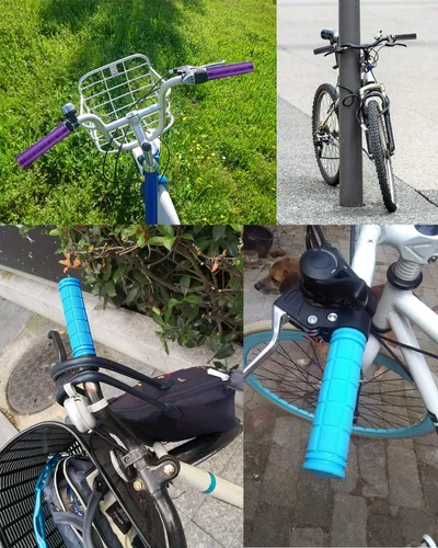 Miniatura 5 de MSDADA Puños de manillar de goma antideslizantes para niños, scooter, montaña, carretera, crucero