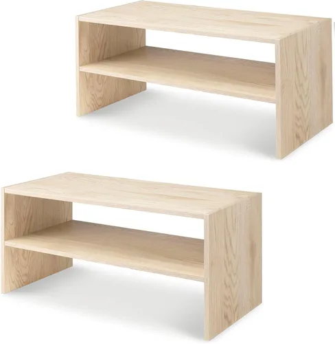 Miniatura 16 de Whitmor - Estante para zapatos apilable de madera con 2 estantes, nogal, 61 centímetros, paquete de 2