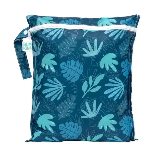 Bumkins - Bolsa impermeable reutilizable con cremallera E5 Blue Tropic