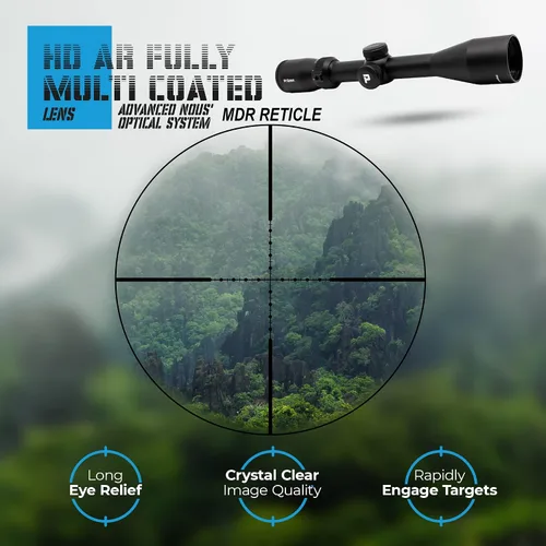 Miniatura 8 de Prazen Optics Ridgesite - Mira telescópica, segundo plano focal, lente totalmente multicapa ', IPX7 impermeable, torretas tapadas, alcance