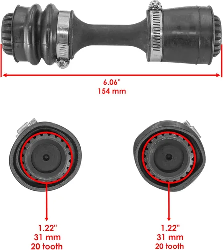 Miniatura 2 de Caltric Eje de transmisión del diferencial delantero compatible con Can-Am Outlander 1000 1000R 4X4 6X6 2012-2024