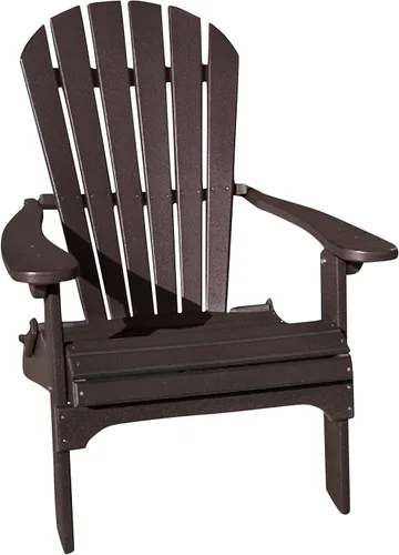 Miniatura 16 de Phat Tommy Silla Adirondack plegable – Silla Adirondack de polietileno de polietileno de alta densidad – resistente plástico reciclado – Muebles